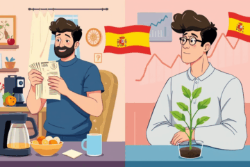Un gráfico que representa la elección entre pagar deudas o invertir dinero.