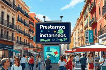 Imagen de una persona utilizando una computadora para obtener un préstamo rápido en línea sin garantías.