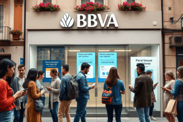 Persona revisando condiciones de préstamo personal en BBVA