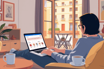 Persona utilizando la app de Openbank para solicitar un crédito online