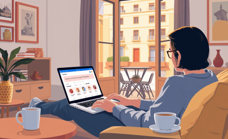 Persona utilizando la app de Openbank para solicitar un crédito online