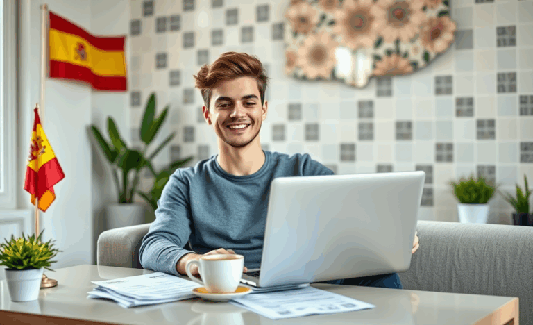 Persona usando un portátil para solicitar crédito online con Cofidis