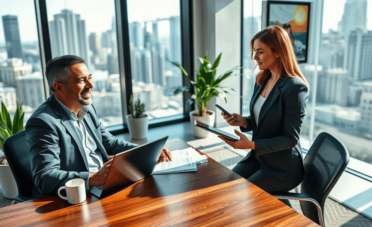 Imagen representativa de un Préstamo Personal para Autónomos, mostrando a un trabajador por cuenta propia explorando opciones de financiación.