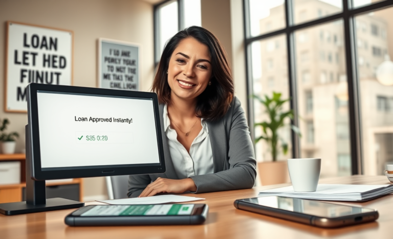Imagen que representa la rápida aprobación de un préstamo para obtener dinero urgente.
