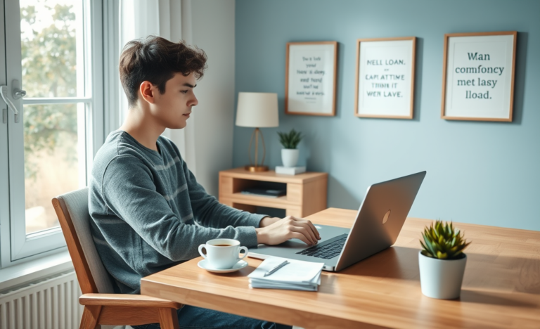 Imagen que ilustra la facilidad de obtener un préstamo desde casa sin trámites complicados.