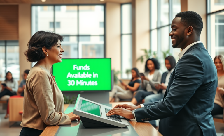 Transferencias bancarias rápidas permiten el dinero en la cuenta en 30 minutos.
