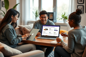 Imagen que ilustra el proceso de solicitud de un préstamo por Upstart en español.