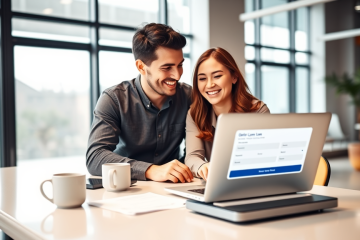 Imagen representativa de un préstamo en línea fácil con tasas reducidas.